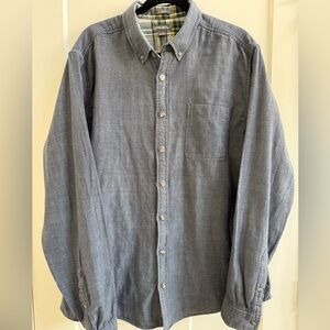 Eddie Bauer Classic Fit Mens Shirt Double Layer Warm Blue Size TXL A8